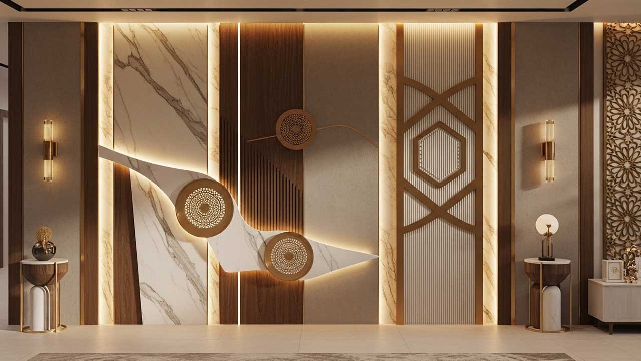 ديكورات الجدران الحديثة: أسرار تصميم حوائط فلل قطر الفخمة
