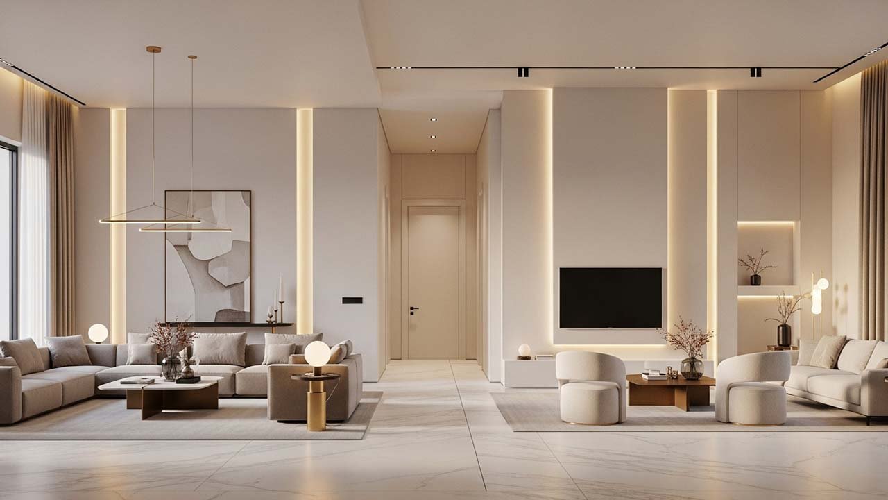تصميم داخلي مودرن قطر: الفخامة التي تلتقي بالبساطة في الدوحة