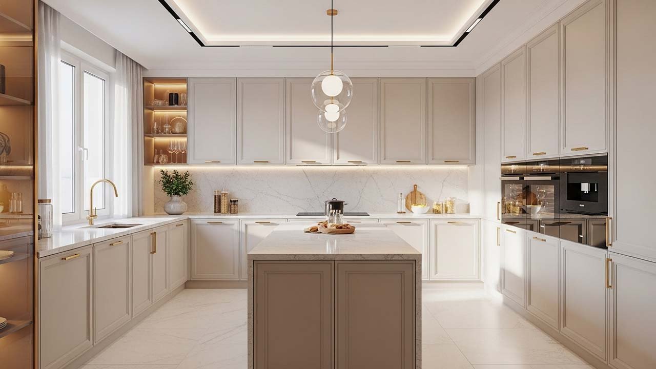 تنسيق المطبخ: تصميم مطابخ عصرية وكفؤة لفلل قطر