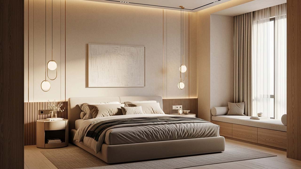 تنسيق غرفة النوم: تصميم ملاذ سكينة وفخامة في قطر