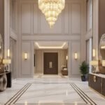 ديكور صالة المنزل: تصميم مداخل فلل فخمة في قطر